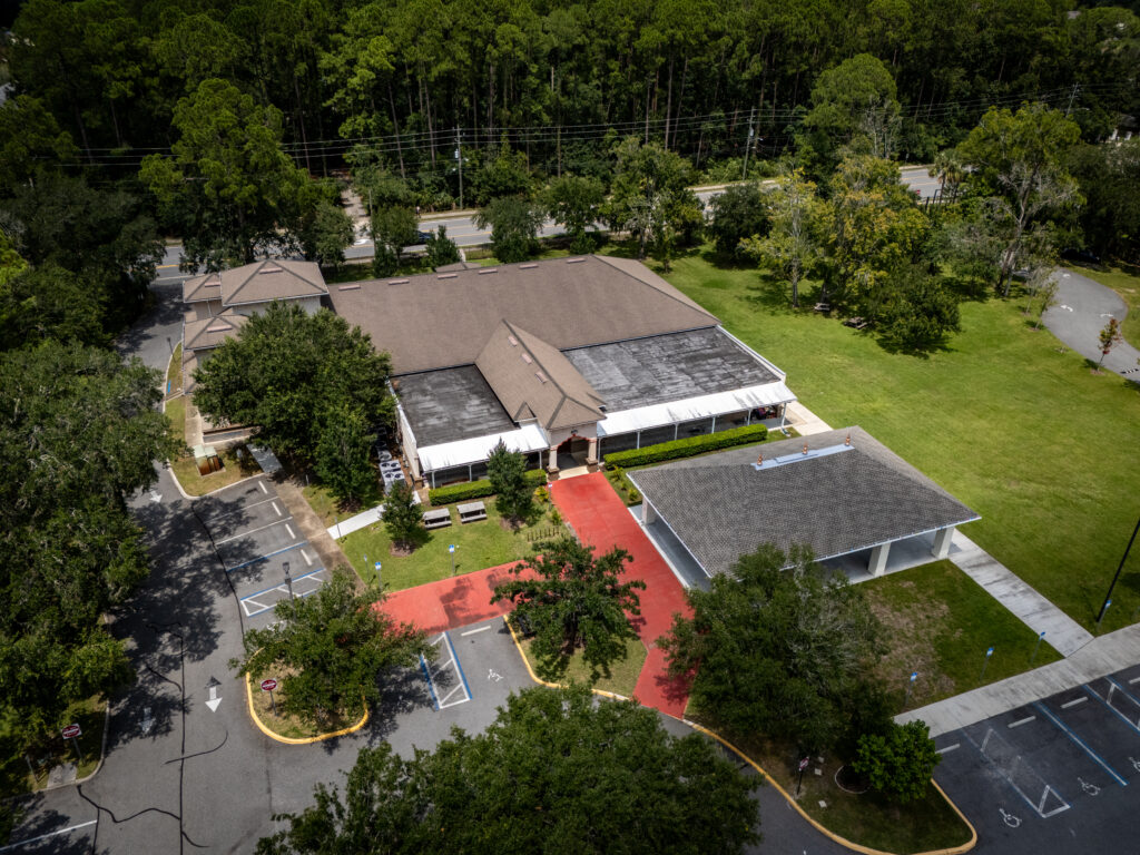 Aerial view of Hindu Temple